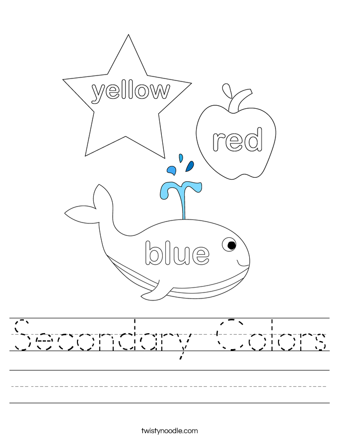 Secondary Colors Worksheet