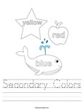 Secondary Colors Worksheet
