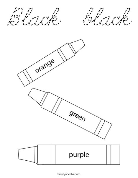 3 Crayons Coloring Page