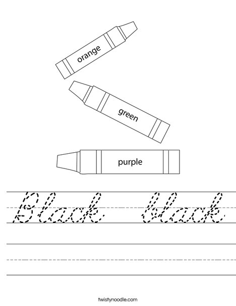 3 Crayons Worksheet