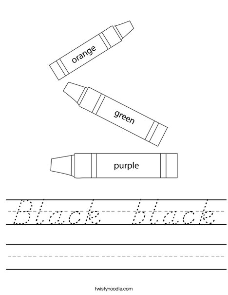 3 Crayons Worksheet