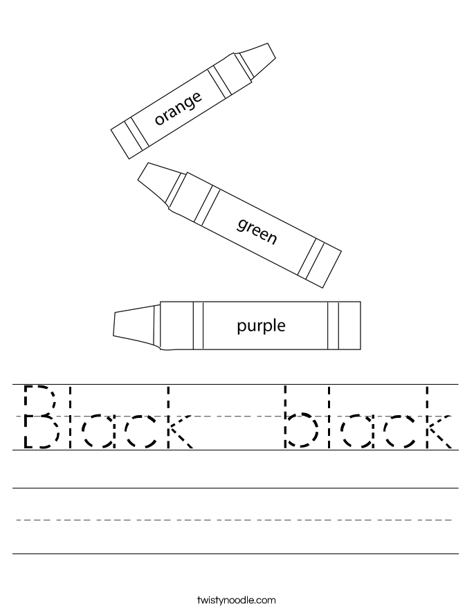 Black  black Worksheet