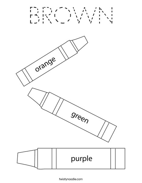 3 Crayons Coloring Page