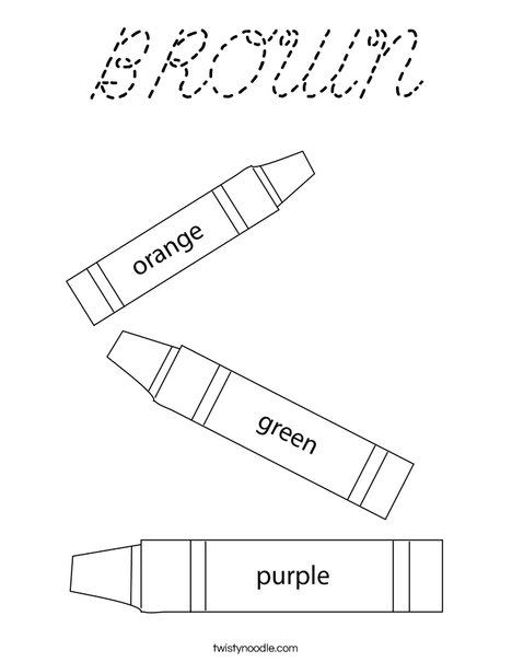 3 Crayons Coloring Page