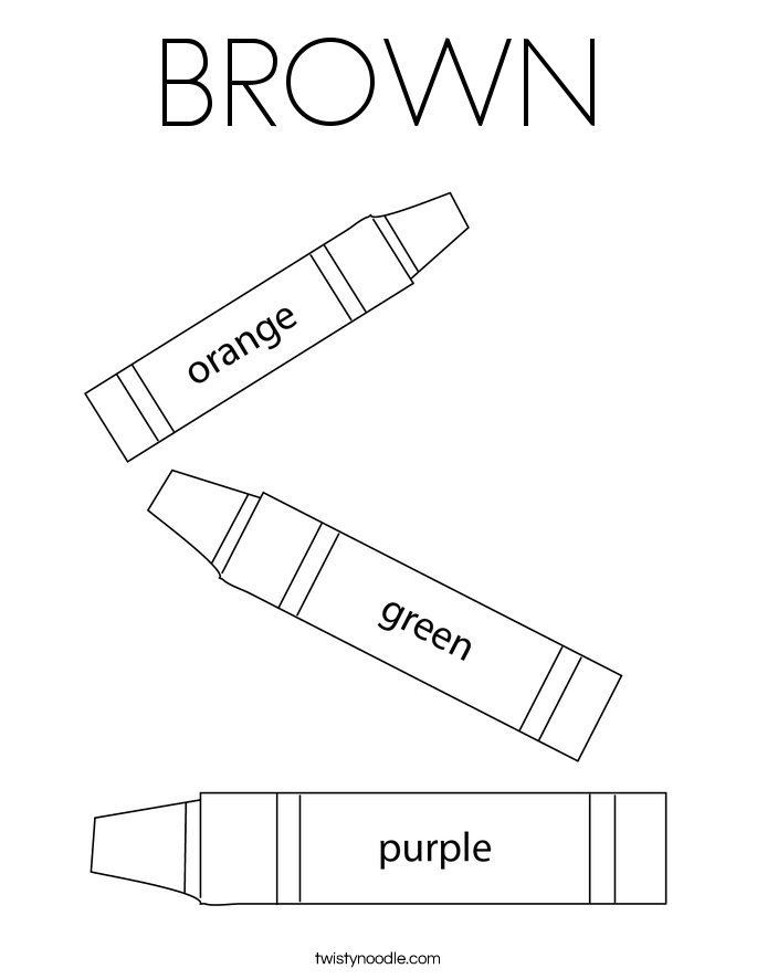 BROWN Coloring Page