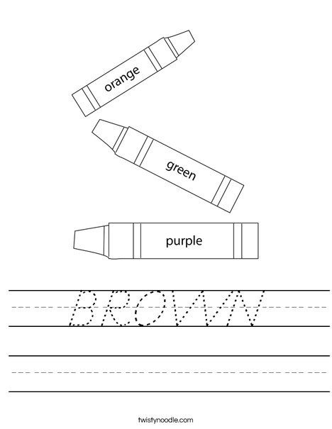 3 Crayons Worksheet