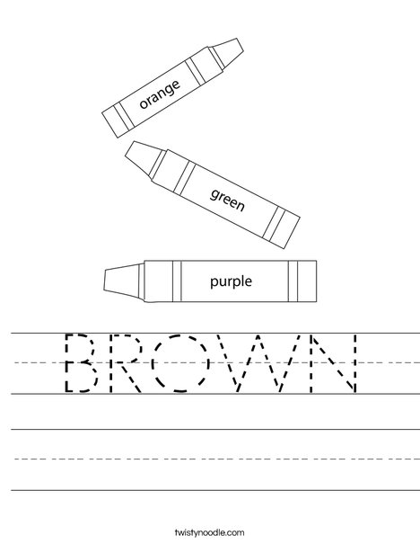 3 Crayons Worksheet