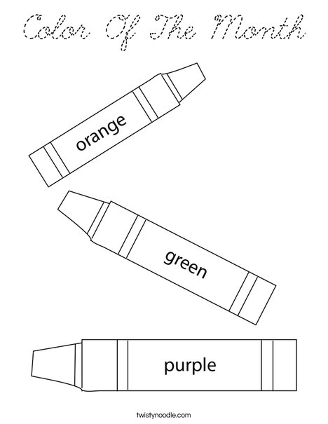 3 Crayons Coloring Page