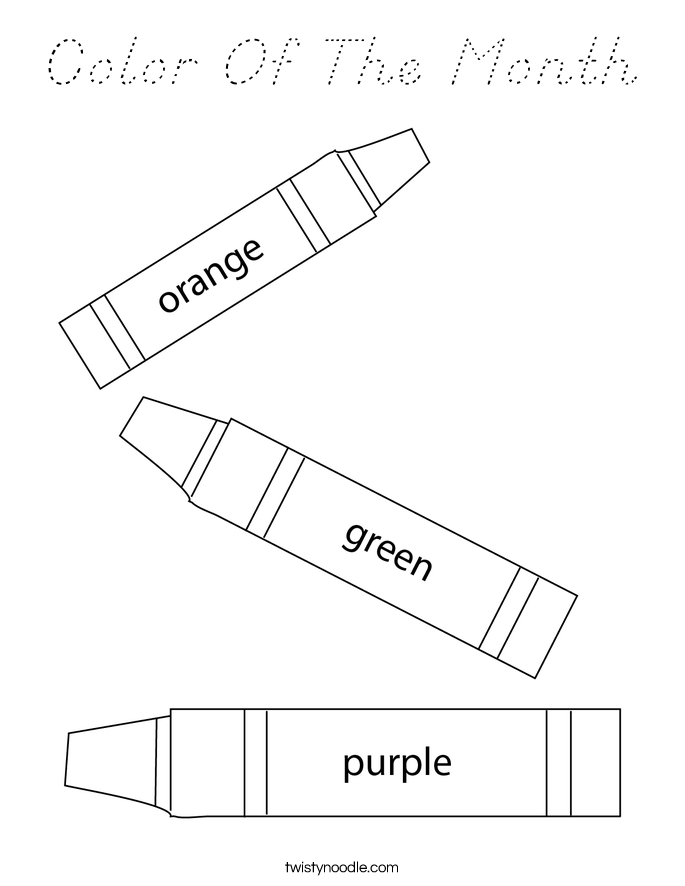 Color Of The Month Coloring Page