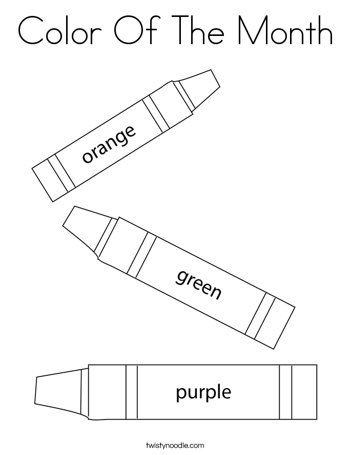 Color Of The Month Coloring Page