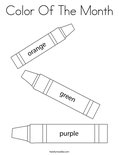 Color Of The Month Coloring Page