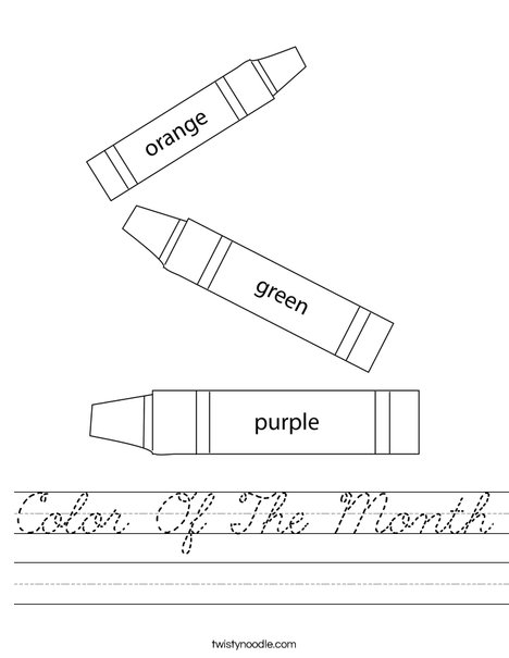 3 Crayons Worksheet