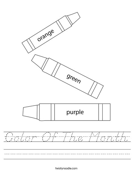 3 Crayons Worksheet