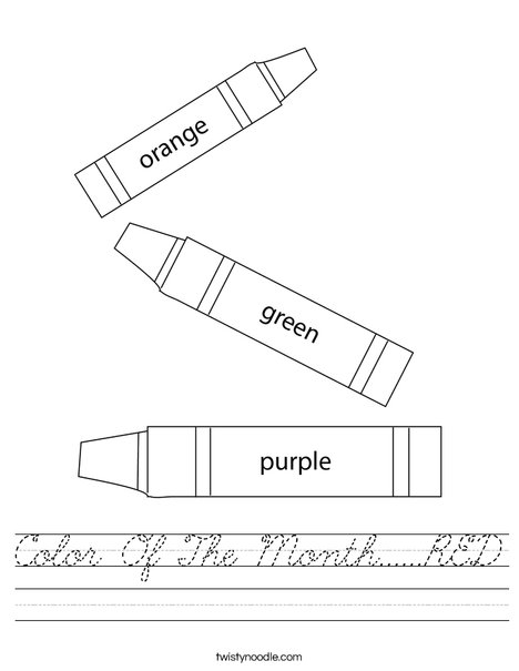 3 Crayons Worksheet