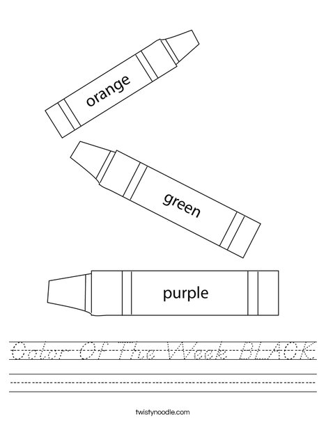 3 Crayons Worksheet