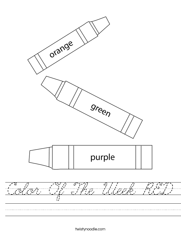 Color Of The Week RED Worksheet