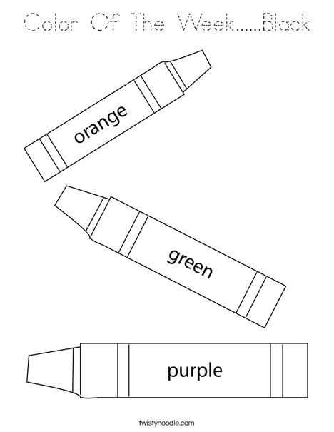 3 Crayons Coloring Page
