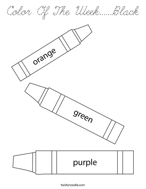 3 Crayons Coloring Page