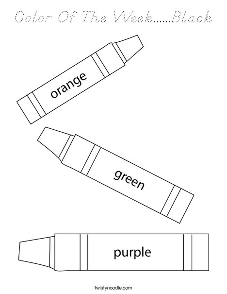 3 Crayons Coloring Page