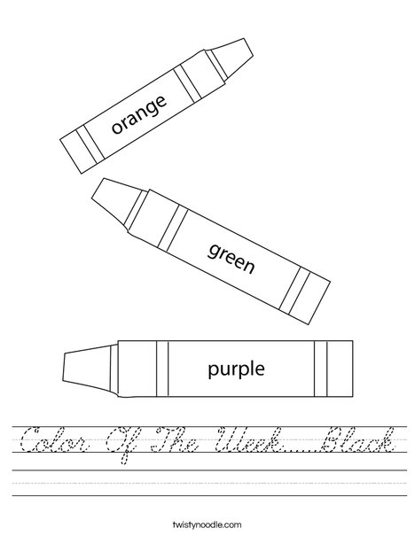 3 Crayons Worksheet