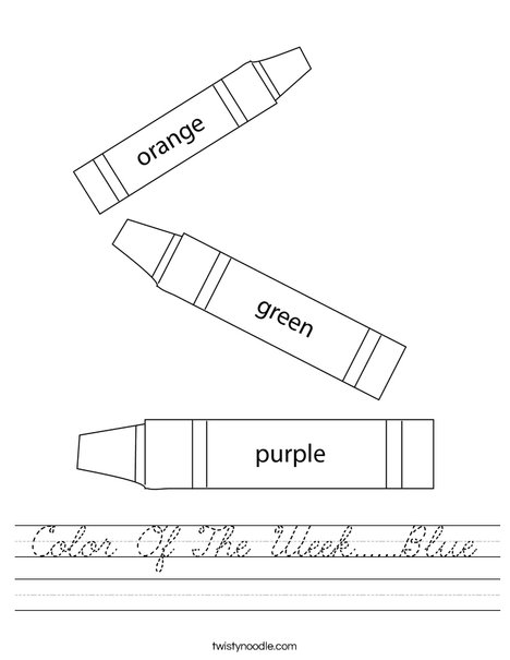 3 Crayons Worksheet