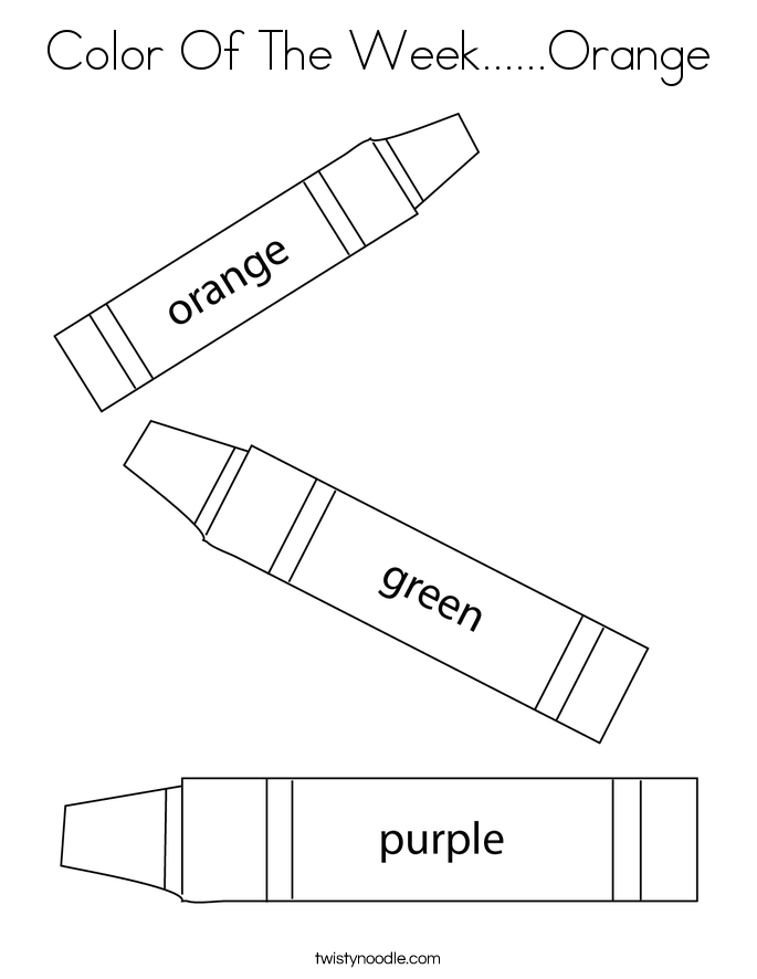Color Of The Week......Orange Coloring Page