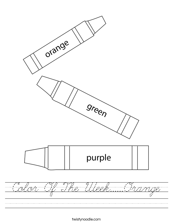 Color Of The Week......Orange Worksheet