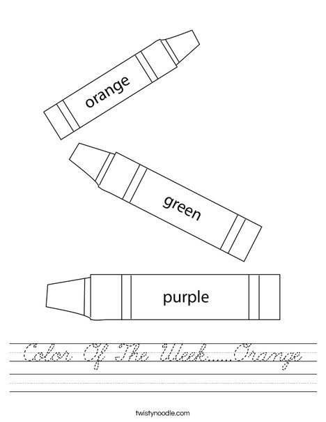 3 Crayons Worksheet