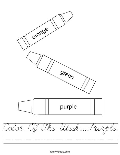 3 Crayons Worksheet