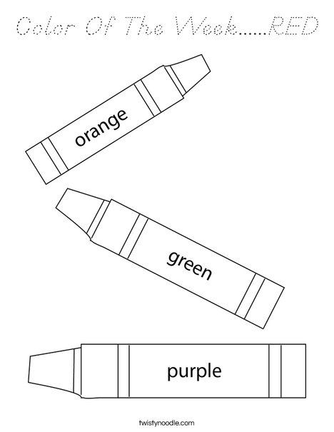 3 Crayons Coloring Page