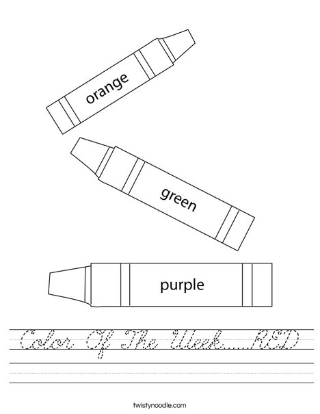 3 Crayons Worksheet