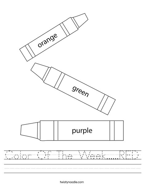 3 Crayons Worksheet