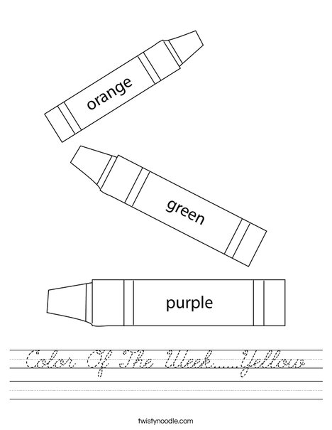 3 Crayons Worksheet