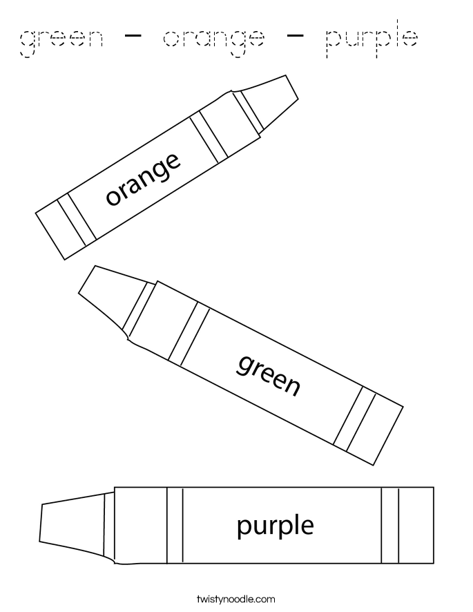 green - orange - purple   Coloring Page