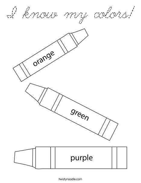 3 Crayons Coloring Page