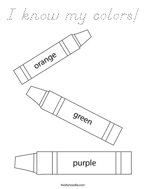 3 Crayons Coloring Page