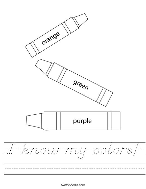 3 Crayons Worksheet
