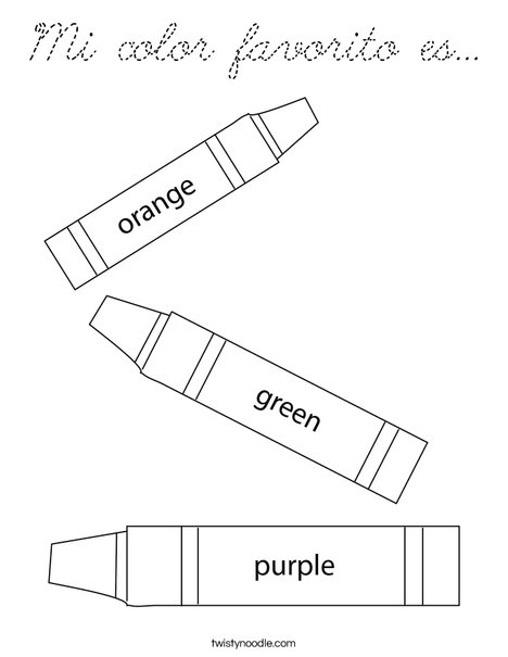 3 Crayons Coloring Page