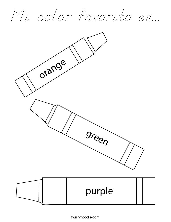 Mi color favorito es... Coloring Page