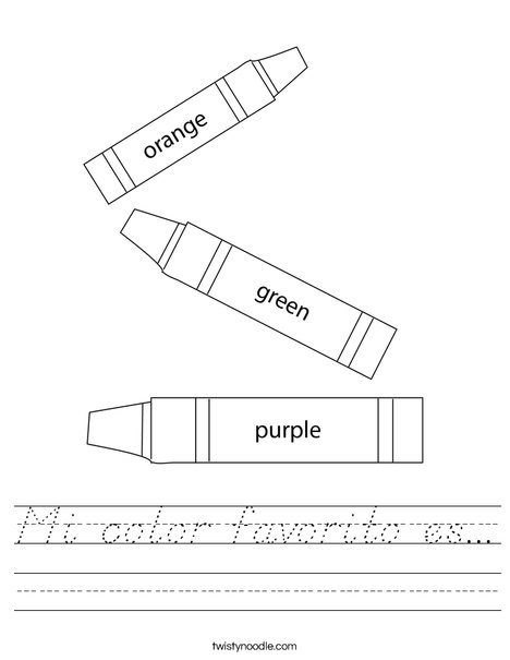 3 Crayons Worksheet