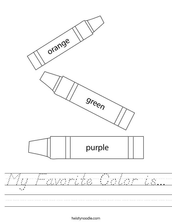 My Favorite Color is... Worksheet