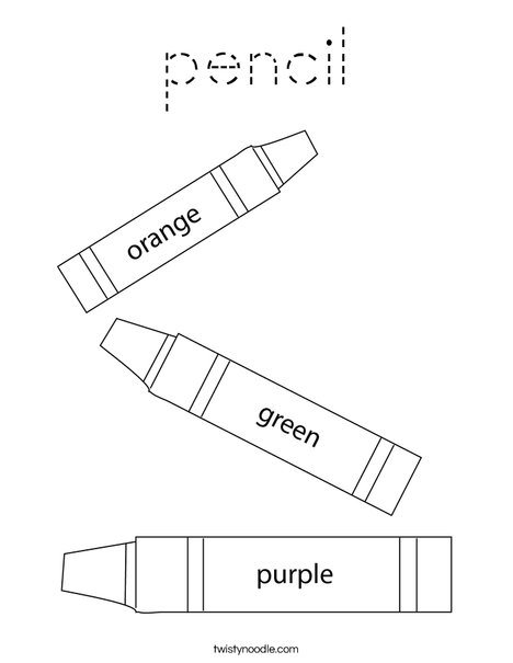 3 Crayons Coloring Page