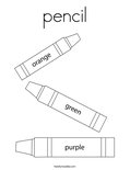 pencil Coloring Page