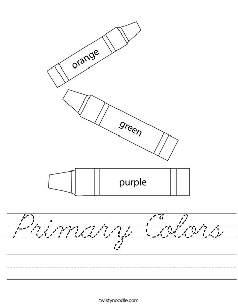 3 Crayons Worksheet