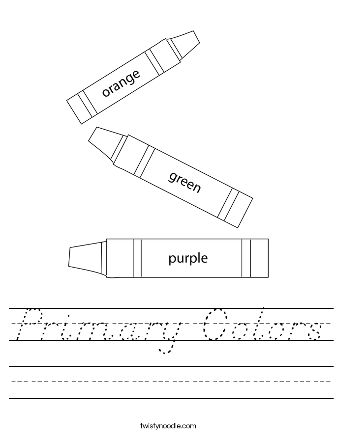 Primary Colors Worksheet