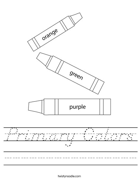 3 Crayons Worksheet