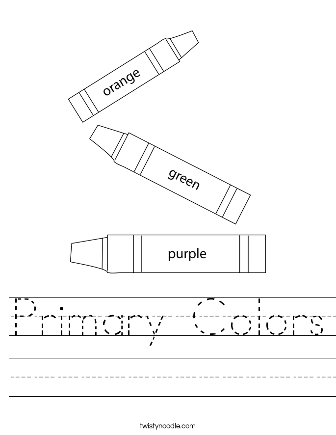 Primary Colors Worksheet
