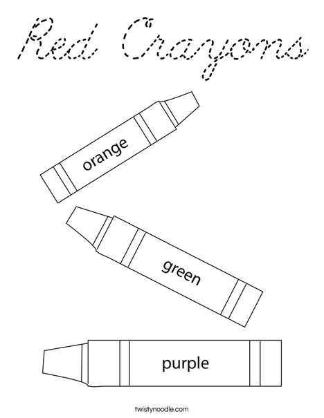 3 Crayons Coloring Page