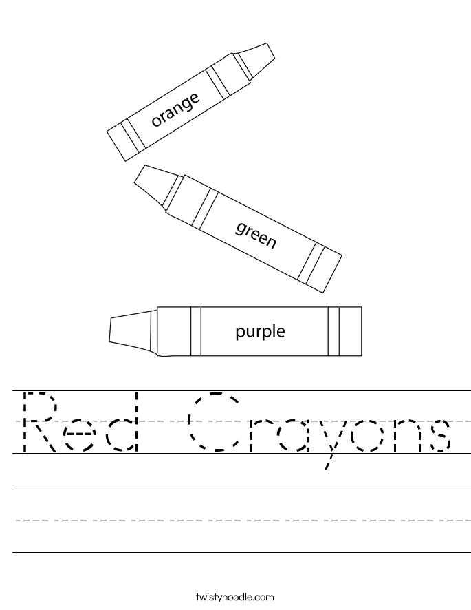 Red Crayons Worksheet