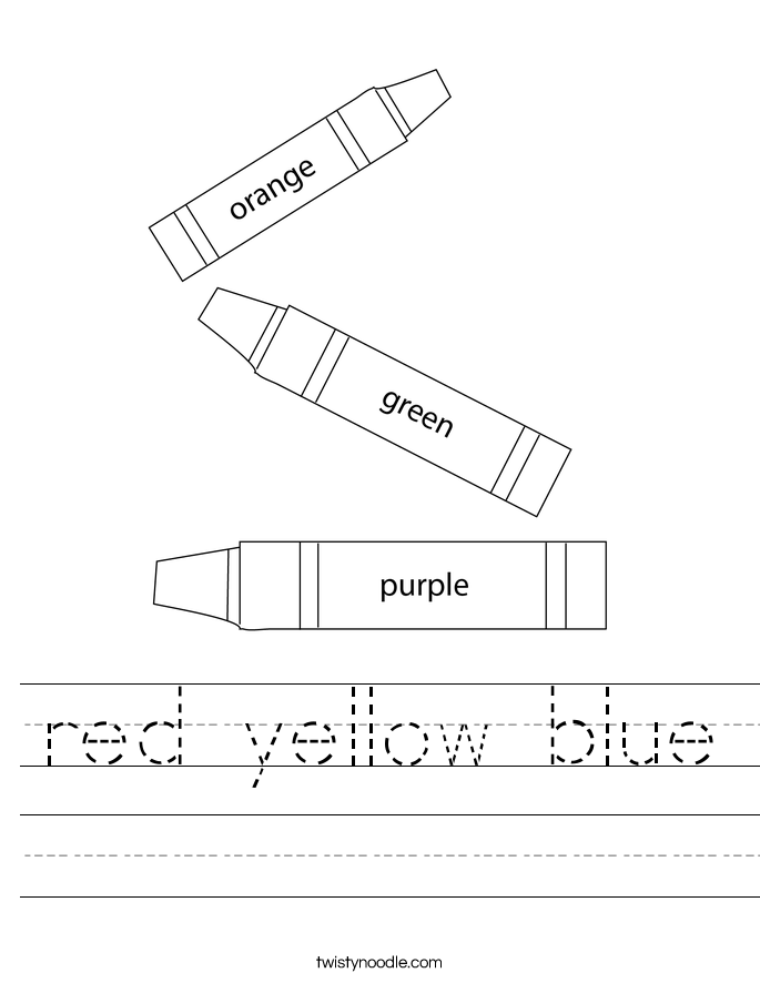 red yellow blue Worksheet
